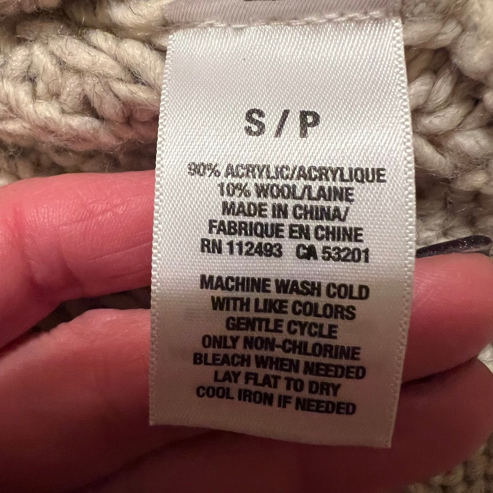 Aeropostale Tan Cable Knit Short Sleeve Cardigan‎ Sweater Dress S P - Picture 5 of 7